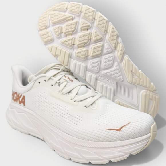 HOKA Arahi 7 Women’s Running Shoes Blanc De Blanc Rose Gold Size 9.5 B (Regular) - Picture 7 of 13